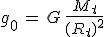 g_0\,=\,G\,\frac{M_t}{(R_t)^2}